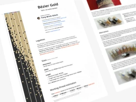Preview image for pattern: Bézier Gold